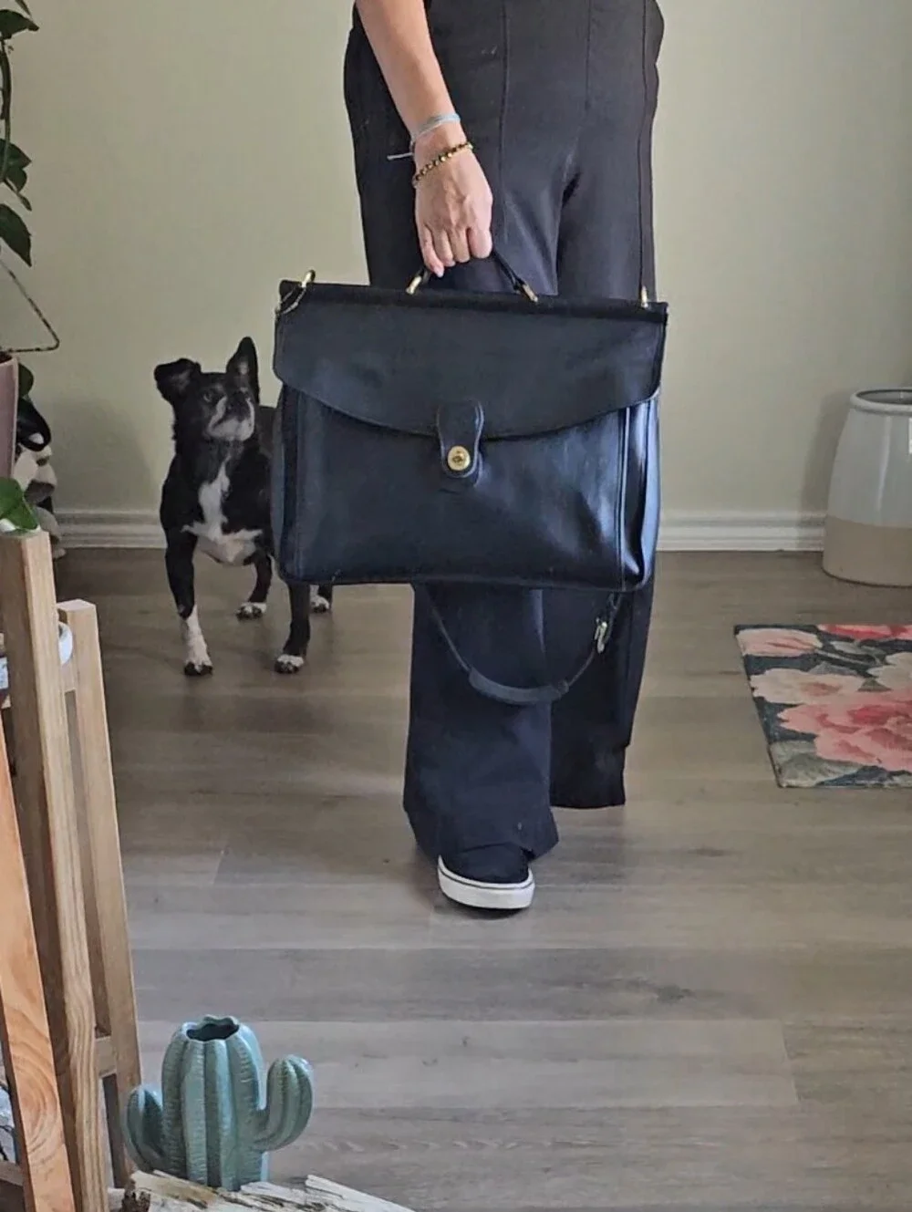 Coach Beekman 1990's Black Leather Briefcase